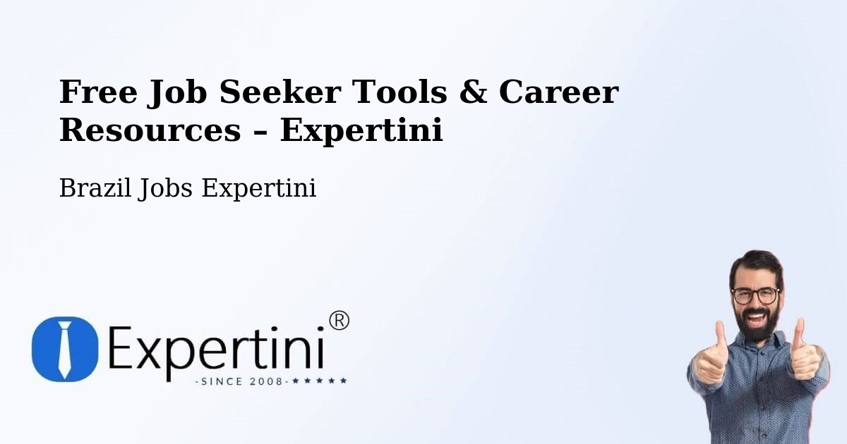 Free Job Seeker Tools & Career Resources – Jacareí - Jacareí, Brazil Jobs Expertini